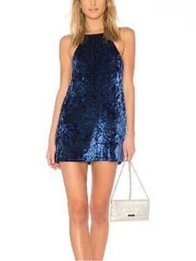 NBD Blue Velvet Dress